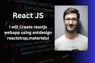 create reactjs webapp using antdesign ,reactstrap,materialui