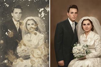 restore and colorize damaged old images
