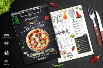 design restaurant menu, food menu and digital menu design