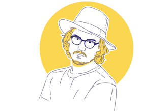 draw minimalist line art portrait from photo