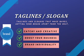 create exclusive taglines or slogans for your business