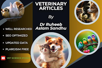 write professional and SEO optimized veterinary articles