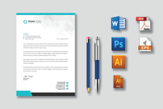 设计word格式的专业信笺和文具