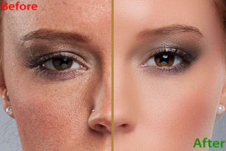 do high end skin retouching and photo editing