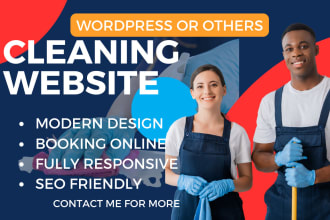 create responsive cleaning website with appointment booking
