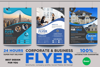 design creative corporate flyer design, brochure or leaflet design