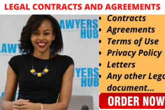 draft powerful contracts ,agreements, terms and conditions or privacy policy