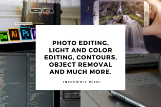 photo editing and retouch contours editing with photoshop