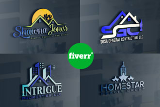design a real estate, construction, or property logo