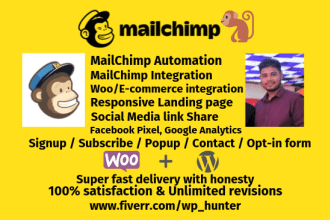 integrate mailchimp automation, design mailchimp newsletter