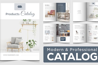 design product catalog, lookbook, magazine layout, company profile
