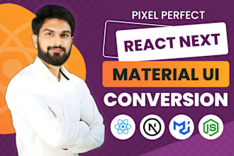 build material ui react js web app