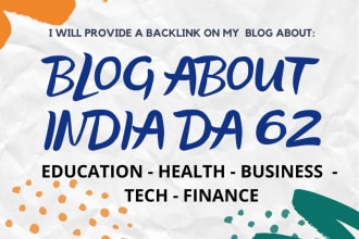 provide a backlink on my india blog da 62