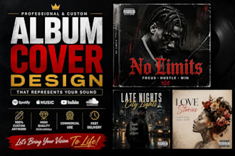 design  hiphop,rap music album covers, mixtape covers, single