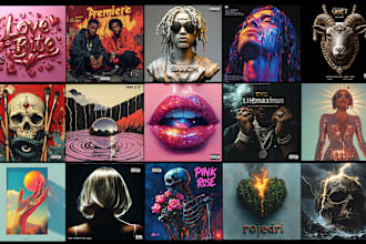design  hiphop,rap music album covers, mixtape covers, single