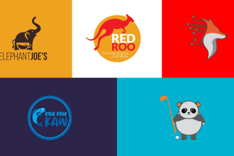create minimal creative animal fish or bird logo design