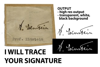trace your signature in photoshop
