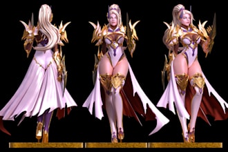 do detailed 3d characters modeling