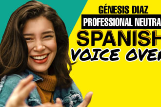 record professional spanish voice over for you