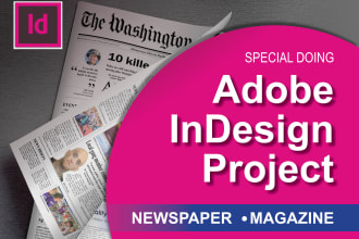 design newspaper, magazine, book layout in adobe indesign