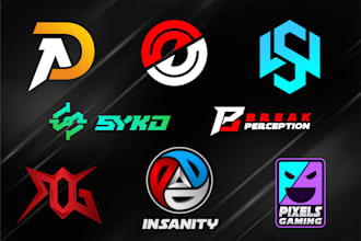 custom initials esports logo for gaming, youtube and twitch