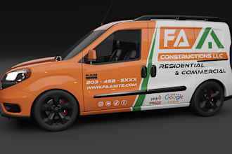 create car, van, truck, trailer vehicle wrap design