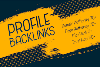 create profile backlinks on high authority websites