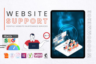 give regular wordpress support and maintenance with SEO