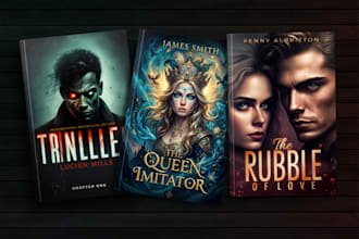 do a professional book cover, paperback, ebook hardcover and dust jacket