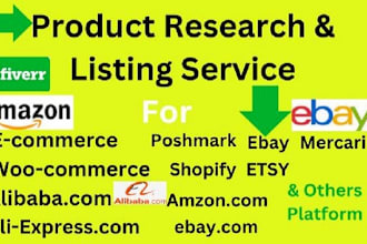 do product research and listing manually