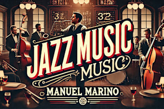 create jazz music, swing, blues, funk for trailer, video, cinematic, movie, game