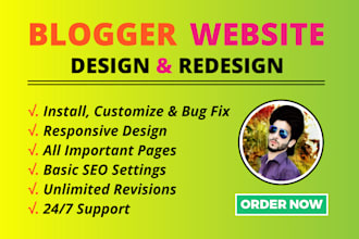 create professional blogspot website or blogger theme design and redesign
