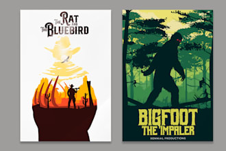 design a minimalist movie or short film poster