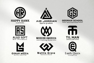 monogram initial letter logo design