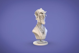 do 3d creature, stylized, character design for 3d printing, boardgame, toys, etc