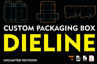 create die lines for custom box packaging dieline cut lines design