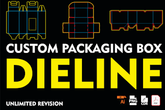 create die lines for custom box packaging dieline cut lines design