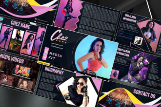 design electronic press kit, media kit, epk, one sheet