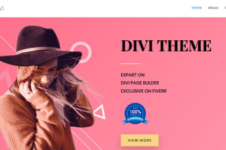 design wordpress website with divi theme and divi builder