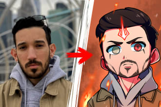 draw anime manga potrait, profile picture, and avatar