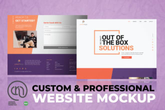 create a PSD website design mockup