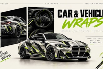 design awesome car, van and every vehicle vinyl wrap