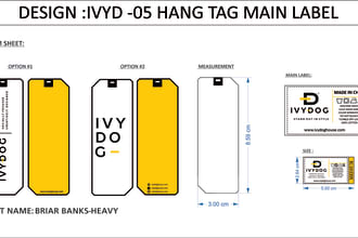 clothing tags or hang tags and label design