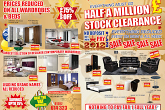 design flyer, leaflet, menu, poster, brochure, banner
