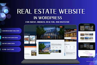 design real estate website in wordpress for agent, broker, realtor and investor