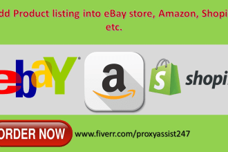 upload product on ebay, amazon, etsy, woocommerce
