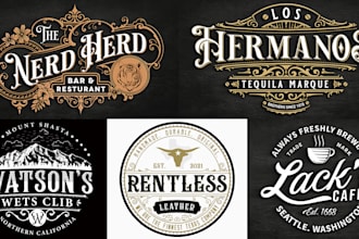 design an original retro vintage and badge logo