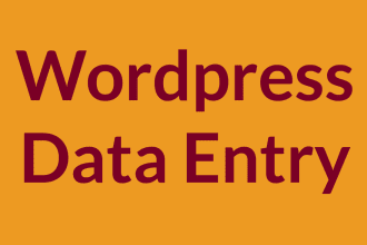 do wordpress data entry for you