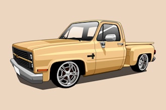 draw vector illustration of your car or any vehicle