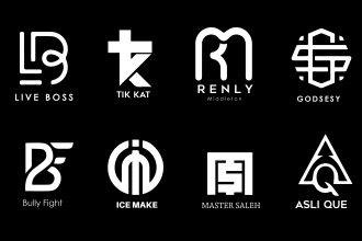 design modern initial letters or monogram logo